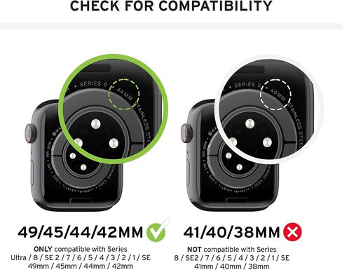 URBAN ARMOR GEAR UAG Compatible with Apple Watch Band 49/45/44/42mm for iWatch Series Ultra 2/9/Ultra/SE2/8/1-7/SE Nato Eco Graphite/Black (New Edition) Nylon Sport Adjustable Replacement Strap in Saudi Arabia