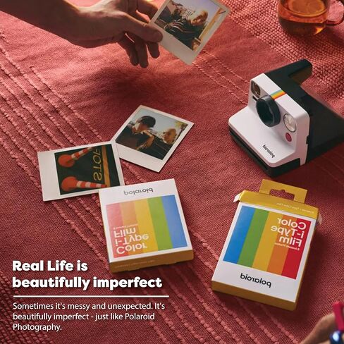 Polaroid Now 2nd Generation I-Type Instant Film Camera Bundle with Polaroid Color Film for I-Type (6000), Protective Carrying Case, Lens Cleaning Cloth in Saudi Arabia