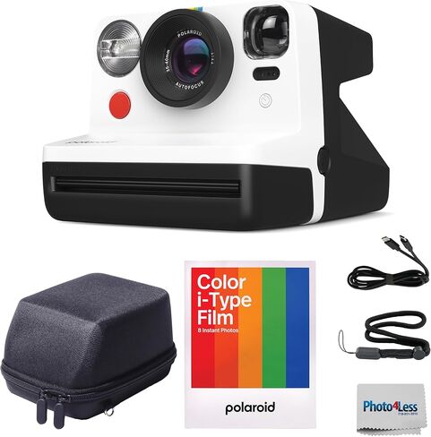 Polaroid Now 2nd Generation I-Type Instant Film Camera Bundle with Polaroid Color Film for I-Type (6000), Protective Carrying Case, Lens Cleaning Cloth in Saudi Arabia
