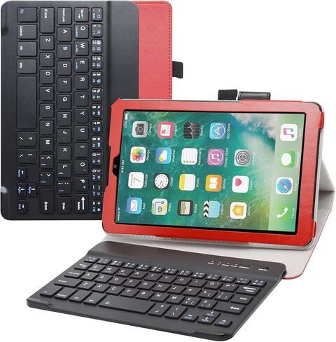 LiuShan Compatible with 8" Orbic Tab8 Keyboard Case,Detachable Keyboard Standing PU Leather Cover for 8" Orbic Tab8 5G Tablet(Not Fit Other Tablet),Blue in Saudi Arabia