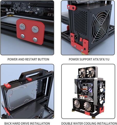 DIY Aluminium Pc Open Case Computer Chassis Test Bench Support Water Cooling Support Server chassis Support Itx Matx Atx Eatx (3.ATX) in Saudi Arabia