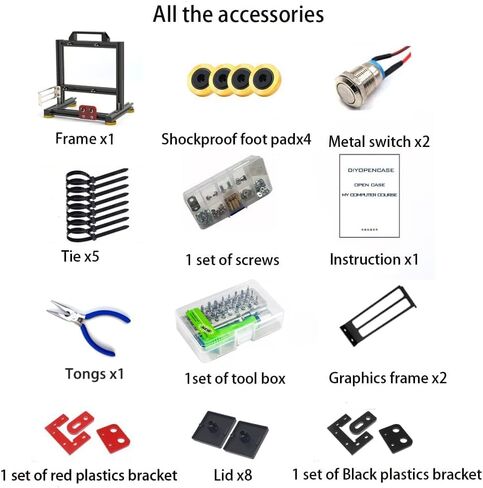 DIY Aluminium Pc Open Case Computer Chassis Test Bench Support Water Cooling Support Server chassis Support Itx Matx Atx Eatx (3.ATX) in Saudi Arabia