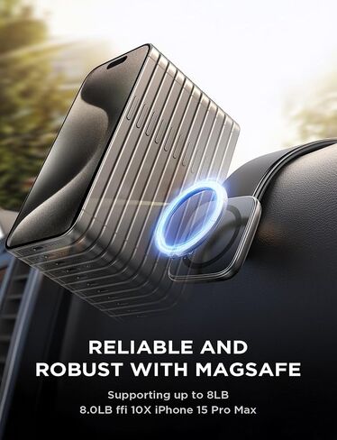 لحامل السيارة Magsafe، حامل هاتف مغناطيسي للسيارة وTesla متوافق مع حامل السيارة MagSafe، iPhone 15 14 13 12 Pro Plus، سبائك التيتانيوم ذات الذاكرة القابلة للانحناء لجميع لوحات القيادة والزجاج الأمامي in Kuwait