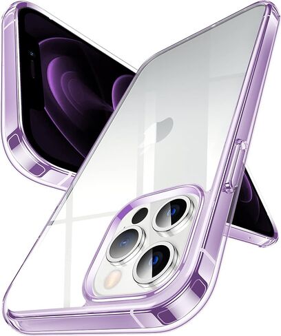 DASFOND Crystal Clear Designed for iPhone 12/12 Pro Case, [Non-Yellowing] 15Ft Military Grade Shockproof Protective Cover Soft Silicone Slim Phone Case for iPhone 12 6.1", Clear in Saudi Arabia