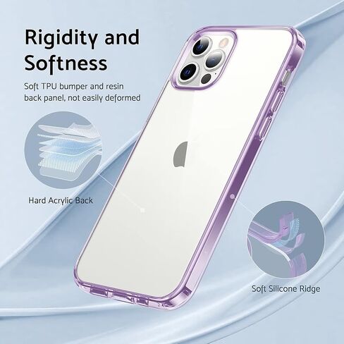 DASFOND Crystal Clear Designed for iPhone 12/12 Pro Case, [Non-Yellowing] 15Ft Military Grade Shockproof Protective Cover Soft Silicone Slim Phone Case for iPhone 12 6.1", Clear in Saudi Arabia