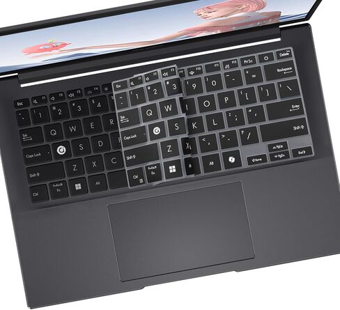 2 PCS Keyboard Cover Skin for ASUS Vivobook S 14 OLED Laptop M5406 S5406 S5406MA-AS96 14-inch, 2024 New Vivobook S 14 OLED 14-inch Laptop US Layout Keyboard Protective Cover Skin -Black+Clear in Saudi Arabia