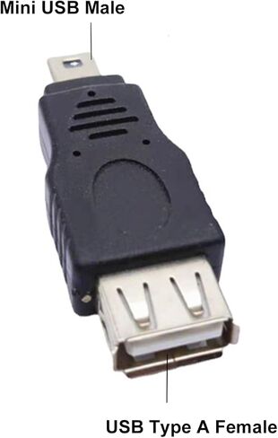 Mini USB 2.0 OTG Connector, Mini USB Male to Type A Female OTG Adapter Connector Converter Coupler for Digital Camera in Saudi Arabia