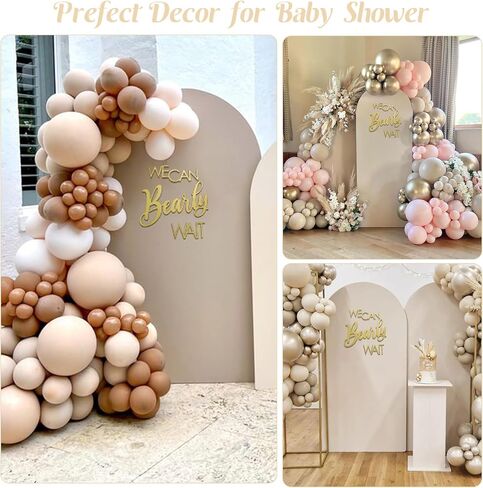 We Can Bearly Wait Sign - Wooden Baby Shower Sign with Gold Painted Perfect Baby Banner for Gender Reveal Backdrop Party Decor Stylish Photo Backdrop for Baby Boys and Baby Girls(Gold） in Saudi Arabia