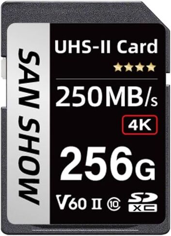64GB V60 SD Card - UHS-II U3 250MB/s Read 170MB/s Write, High Capacity SDXC Memory Card for 4K RAW Video Recording, Professional Camera and Camcorder Storage in Saudi Arabia