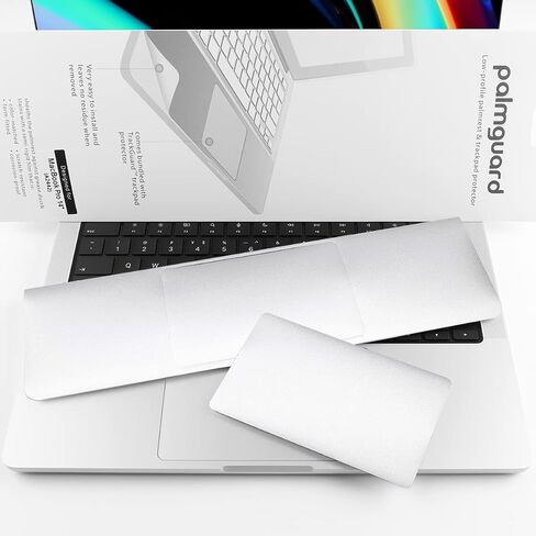 غطاء لوحة التتبع Batianda متوافق مع جهاز MacBook Pro 14 بوصة موديل A2442 M1 Pro /M1 Max (إصدار 2021)، مسند حماية لنصف الجسم مع واقي لوحة اللمس، فضي in Saudi Arabia
