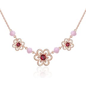 Women's Exquisite Flower Necklace, 18K Gold Plated Daisy Floral Choker for Girls and Women, Simple Fashion Flower Choker Necklace