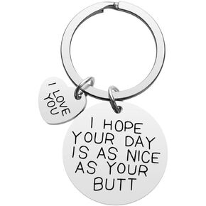 SportsWell Cute Keychain Men Women Boyfriend Girlfriend Gifts Keyring Wife Husband Valentines Day Gifts