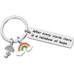 Inspirational Keychain Encouragement Gift After Every Storm There is A Rainbow of Hope Keychain Inspirational Gift for Women Birthday Graduation Gifts for Son Daughter Christmas Gifts for Best Friend