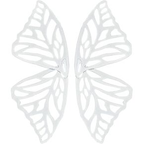 CHUNYANAN Simple Exaggerated Golden Hollow Personality Butterfly Wing Stud Earrings Charm Fashion Fan-shaped Creativity Earrings Jewelry Gift