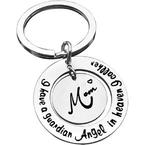 Mom Memorial Keychain I have a guardian Angel in heaven I call her Mom Keychain In Memory of Mom Keychain Mom Sympathy Gift Sympathy Jewelry Gifts for Loss Remembrance Gift