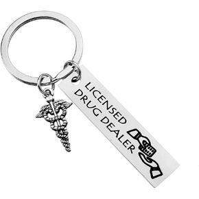 Pharmacist Gifts Keychain Pharmacy Key Chain Licensed Drug Dealer Keychain