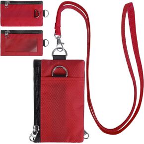 TATAANTY RFID Blocking Wallet, Minimalist Wallet for Men, Small Wallet for Women with Lanyard Keychain, ID Holder Zipper for Cards, Coins, Travel, Water-resistant, Black