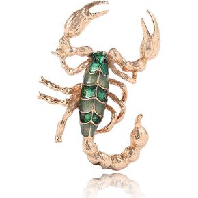 Enamel Blue Green Scorpion Animal Brooch Pin for Women Men Suit Clothes Jewelry