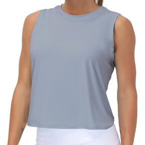 THE GYM PEOPLE Women's Workout Tops in Ice Silk Quick Dry Sleeveless