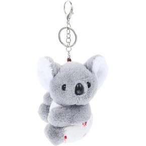 Luxshiny Koala Plush Keychain, Koala Bag Clips Koala Key Ring Animal Keychain Pendant for Bag Keychain (White)