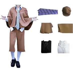 Tomioka Anime Dazai Osamu Cosplay Costume BungoStray Outfit Ranpo Edogawa Detective Uniforms Full Set Halloween Party