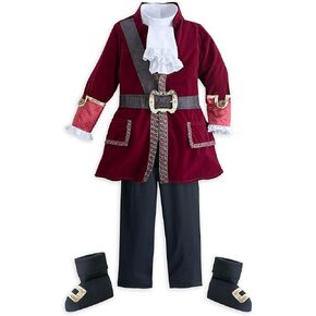 Disney Store Deluxe Captain Hook Halloween Costume Kids Size S Small 5-6 5T Brown