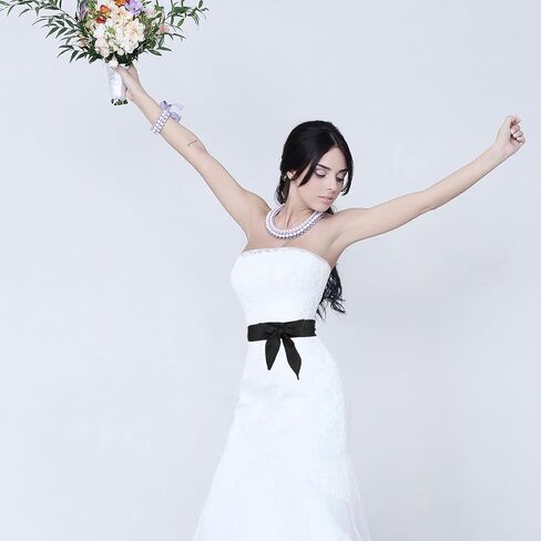 Bow Belt For Dress Bridal Sash Belt Ladies Tie Belts Bow Belt Special Occasion Dress Sash Wedding Sash Bow Belts Women Dress Belt For Party Long Sash Bridal Waist Belts For Occasion Dress Bridal Sash in Saudi Arabia