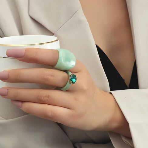 Stackable Rings for Women Boho Rings Set Vintage Silver Knuckle Rings Crystal Midi Pinky Rings Adjustable Jewelry Gift in Saudi Arabia