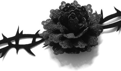 عيد الهالوين المختنقون للنساء، المختنقون قلادة مع زهرة الورد الأحمر الأسود، قابل للتعديل الرجعية القوطية خمر الدانتيل الأسود المخملية قلادة المختنق الأسود سلسلة الرقبة طوق بيان مع قلادة للمجوهرات تأثيري ليلة النادي زي ملحق مثير Chocker Gi in Kuwait