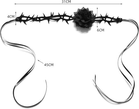 عيد الهالوين المختنقون للنساء، المختنقون قلادة مع زهرة الورد الأحمر الأسود، قابل للتعديل الرجعية القوطية خمر الدانتيل الأسود المخملية قلادة المختنق الأسود سلسلة الرقبة طوق بيان مع قلادة للمجوهرات تأثيري ليلة النادي زي ملحق مثير Chocker Gi in Kuwait
