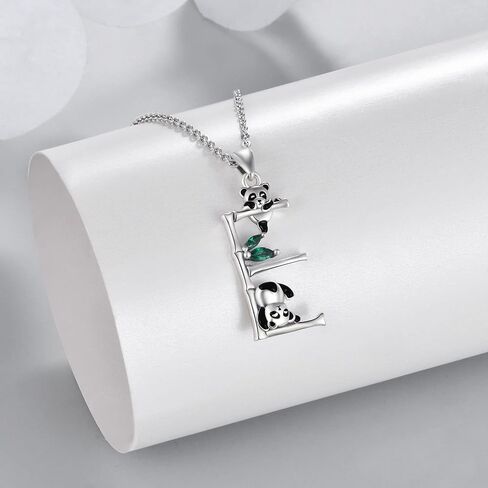الباندا قلادة 925 الفضة الاسترليني قلادة الباندا الأولي للنساء L الأولي O الأولي E الأولي رسالة قلادة قلادة هدايا مجوهرات للفتيات الأصدقاء in Kuwait