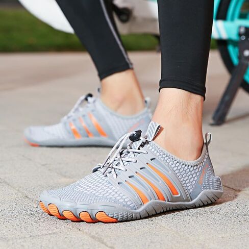 Quick-Dry Water Sports Barefoot Shoes for Swim Beach Pool Surf Yoga for Women Men - Outdoor Surf Yoga Exercise - (Water Shoe-Grey Dori) in Saudi Arabia