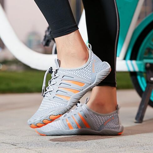 Quick-Dry Water Sports Barefoot Shoes for Swim Beach Pool Surf Yoga for Women Men - Outdoor Surf Yoga Exercise - (Water Shoe-Grey Dori) in Saudi Arabia