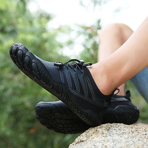 Quick-Dry Water Sports Barefoot Shoes for Swim Beach Pool Surf Yoga for Women Men - Outdoor Surf Yoga Exercise - (Water Shoe-Light Dark Black) in Saudi Arabia