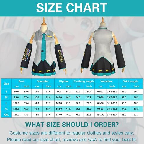 زي الثلج النسائي، فستان الرسوم المتحركة التنكري الزي المدرسي لهاتسوني ميكو مع إصدار الجورب 1 in Kuwait