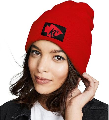 Kansas City Beanie for Men Women Skull Cap Youth Football Knit Hat Beanies Winter Hat Fans Gifts Apparel in Saudi Arabia