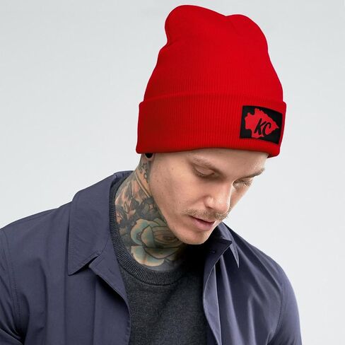 Kansas City Beanie for Men Women Skull Cap Youth Football Knit Hat Beanies Winter Hat Fans Gifts Apparel in Saudi Arabia