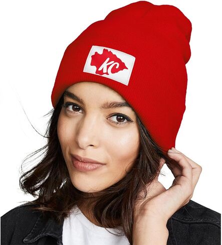 Kansas City Beanie for Men Women Skull Cap Youth Football Knit Hat Beanies Winter Hat Fans Gifts Apparel in Saudi Arabia