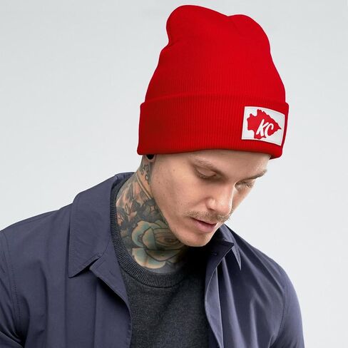 Kansas City Beanie for Men Women Skull Cap Youth Football Knit Hat Beanies Winter Hat Fans Gifts Apparel in Saudi Arabia