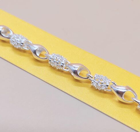 اساور بدلاية للنساء من اودوفيهي، اساور من الفضة الاسترلينية عيار 925 للنساء، سوار سلسلة معصم بدلاية للنساء، 7 انش، فضي، بدون احجار كريمة in Kuwait