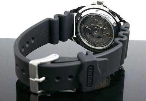 Seiko 5 Black Dial Rubber Strap Automatic Mens Watch SNZB23J2 in Saudi Arabia