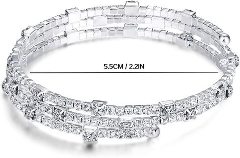 Adjustable Rhinestone Bracelet Classical Pearl Bracelet Bangle for Women Girls Jewelry in Saudi Arabia