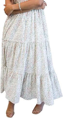 Mikarose Women's The Eden Antique Cream Ditsy Floral Midi Dress in Saudi Arabia