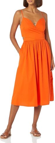 The Drop Women's Makenna Strappy Cross-Front Smocked-Back Midi Dress in Saudi Arabia
