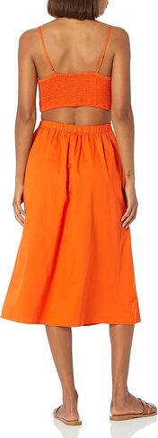 The Drop Women's Makenna Strappy Cross-Front Smocked-Back Midi Dress in Saudi Arabia