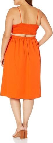 The Drop Women's Makenna Strappy Cross-Front Smocked-Back Midi Dress in Saudi Arabia