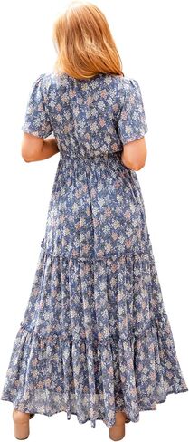 Mikarose Women's The Eden Antique Cream Ditsy Floral Midi Dress in Saudi Arabia