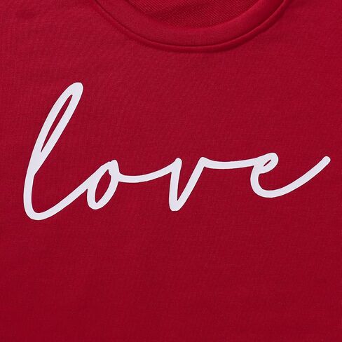 CM C&M WODRO Women Valentine's Day Love Sweatshirt Crewneck Long Sleeve Shirts Casual Pullover Lightweight Tops Blouse in Saudi Arabia