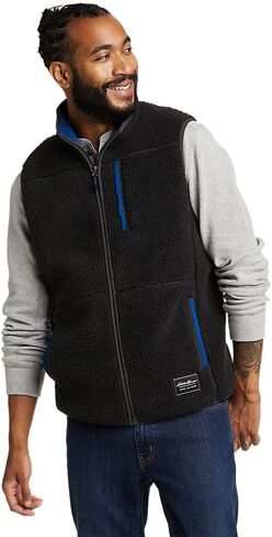 Eddie Bauer Men's Chilali Faux Shearling Fleece Vest in Saudi Arabia
