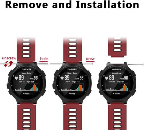 أحزمة ساعة من السيليكون، حزام ساعة مقاوم للماء لـ Garmin Forerunner 735 735Xt 220 230 235 620 630 Approach S20 S5 S6 ساعة ذكية بديلة من الفولاذ المقاوم للصدأ حزام ساعة رياضية in Saudi Arabia